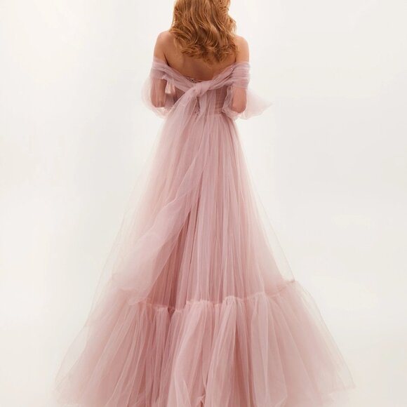 Misty Rose Maxi Tulle Dress - Picture 2 of 6
